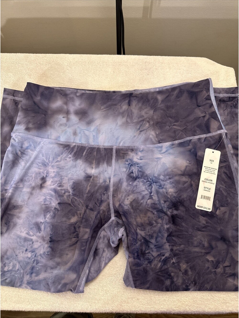 Vogo Athletica Body Action Design Tie-Dye Leggings 1X High Rise Ankle Yoga